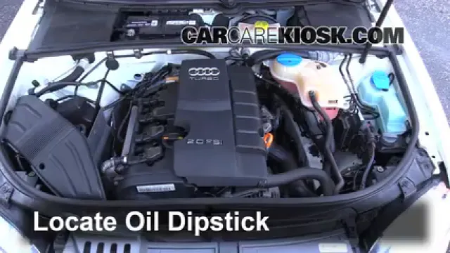 2006 Audi A4 Quattro 2.0L 4 Cyl. Turbo Huile Vérifier le niveau de l'huile